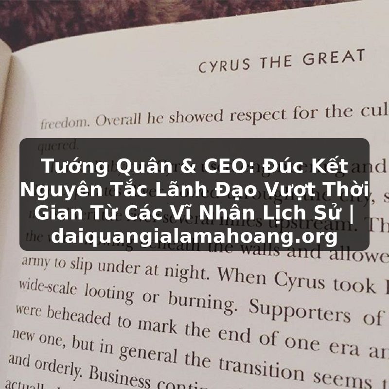 Tướng Quân & CEO: Đúc Kết Nguyên Tắc Lãnh Đạo Vượt Thời Gian Từ Các Vĩ Nhân Lịch Sử | daiquangialamahoang.org